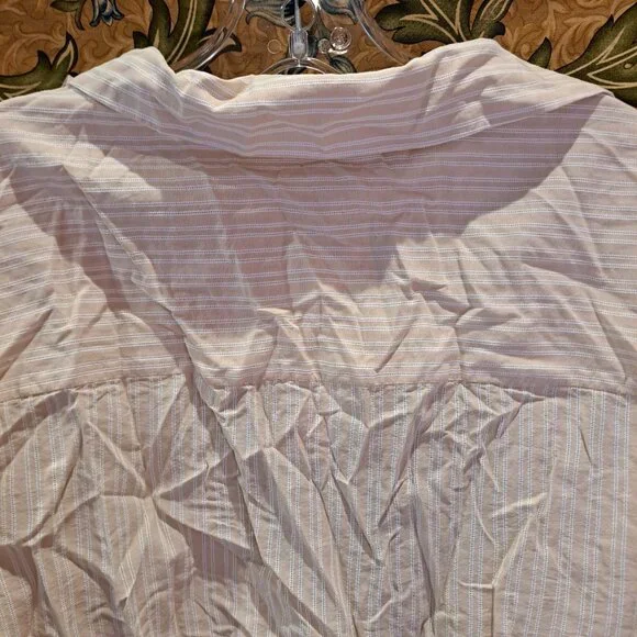 Crossover cropped striped shirt 100% Cotton - Picture 3 of 12